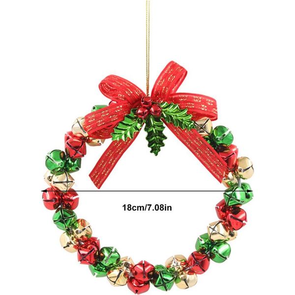 Jingle Bell Wreath Ornamento Natalizio Decorazione Natalizia Xmas Door Hanger Da Appendere A Porte D'ingresso E Alberi Di Natale-image
