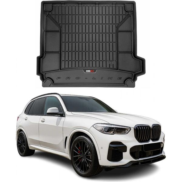 Omac Rivestimento Del Bagagliaio In Gomma Per Bmw X5 G05 2018-2025 Rivestimento Del Bagagliaio In Tpe Nero-image