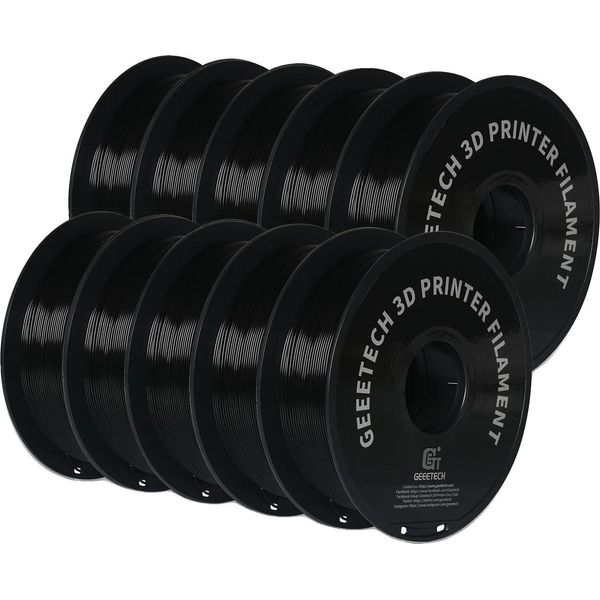 Filamento Per Stampa 3D, Materiale Petg, Diametro 1,75 Mm, Nero-image