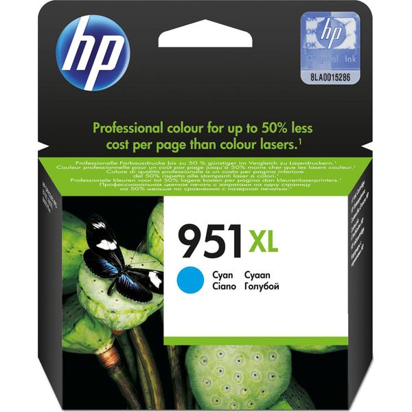 Hp 951XL High Yield Cyan Original Ink Cartridge Cartuccia D'inchiostro 1 Pz Resa Elevata Xl-image