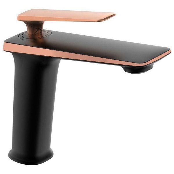 Mexen Purus Rubinetto Da Lavabo, Nero/Oro Rosa - 745800-76-image