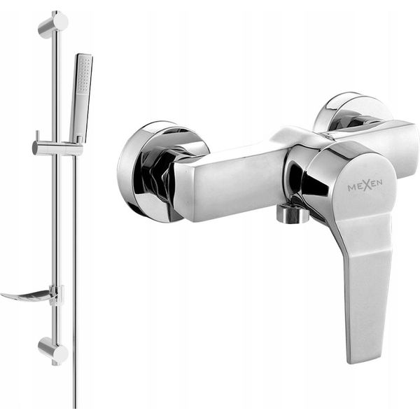 Mexen Caro DF72 Rubinetto Doccia Con Set Doccia, Cromo - 74664DF72-00-image