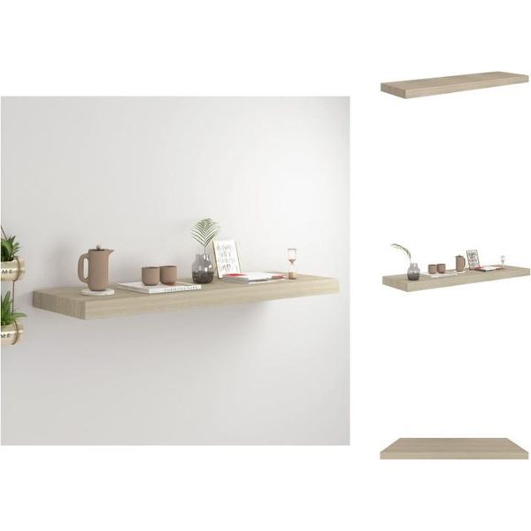 Vidaxl Scaffale Galleggiante Effetto Rovere 80X23,5X3,8 Cm Mdf - Mensole A Muro-image