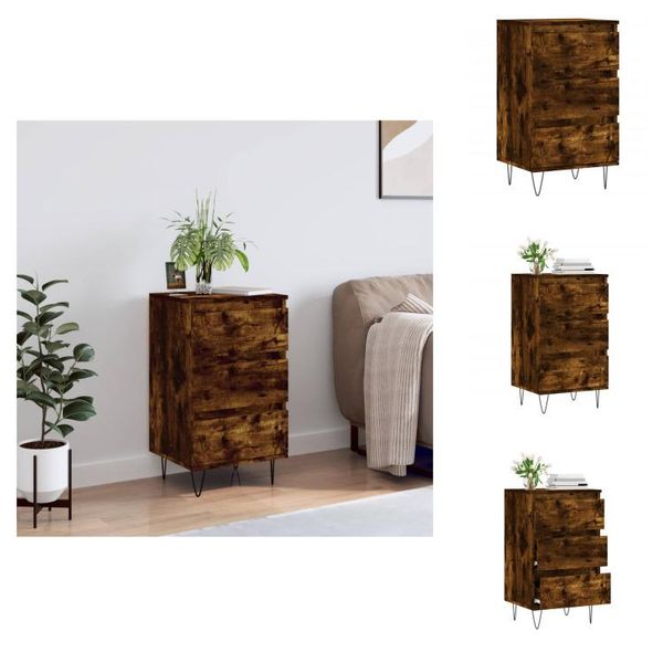 Vidaxl Credenza Rovere Fumé 40X35X70 Cm Materiale Legno - Credenze-image