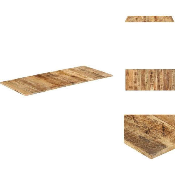 Vidaxl Piano Da Tavolo In Legno Massiccio Di Mango 15-16 Mm 140X60 Cm - Piani Da Tavolo-image