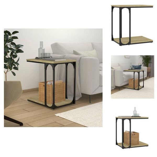 Vidaxl Tavolino In Rovere Sonoma 50X35X52 Cm Materiale A Base Di Legno - Tavolini-image