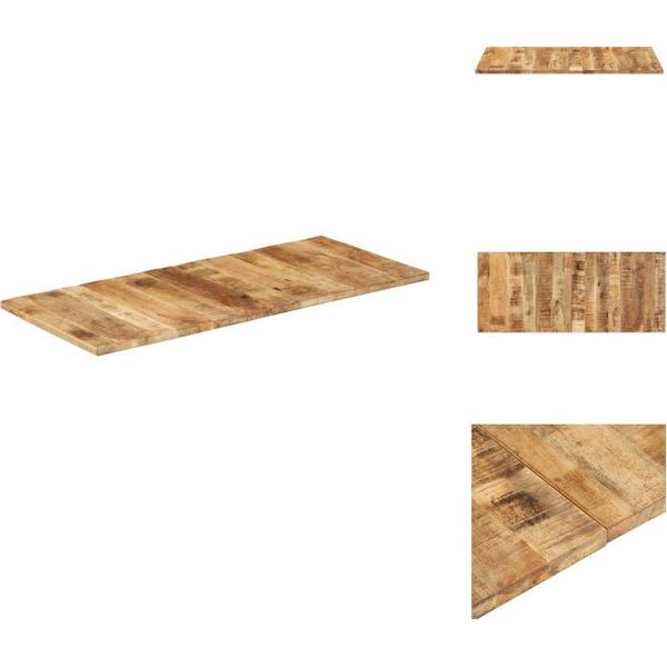 Vidaxl Piano Da Tavolo In Legno Massiccio Di Mango 25-27 Mm 140X60 Cm - Piani Da Tavolo-image