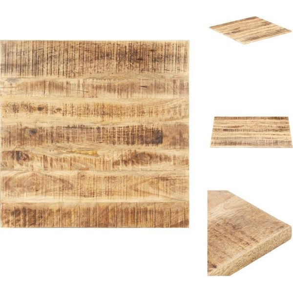 Vidaxl Piano Da Tavolo In Legno Massiccio Di Mango 15-16 Mm 80X80 Cm - Piani Da Tavolo-image