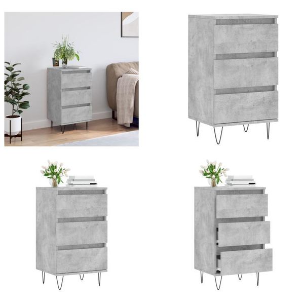 Vidaxl Credenza Grigio Cemento 40X35X70 Cm In Legno - Credenza - Credenza - Armadio - Credenza-image