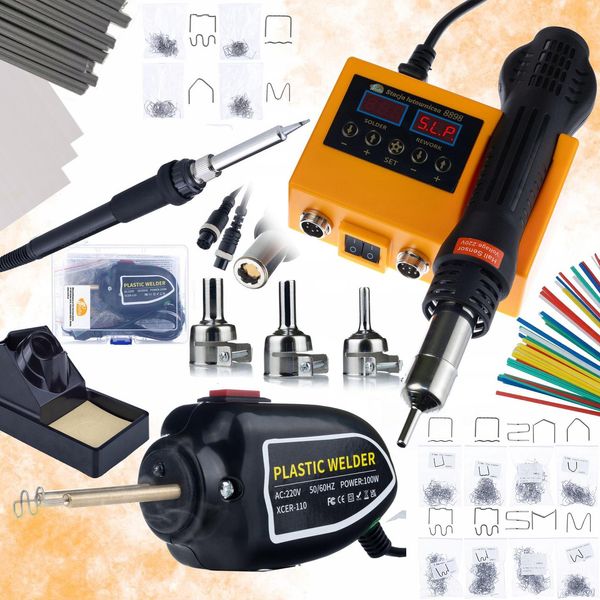 Rosfix Set Orange Husky OH660 + Strong Cosmico RSC100W – Stazione Di Saldatura E Saldatrice Per Plastica 2 In 1, 660 W, Led, 230 V, 1200 Morsetti, 3 A-image