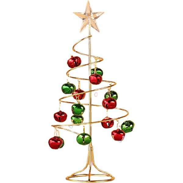 Albero Di Natale A Spirale, Albero Di Natale A Spirale Da Tavolo, Albero Di Natale A Spirale Con Campana-image