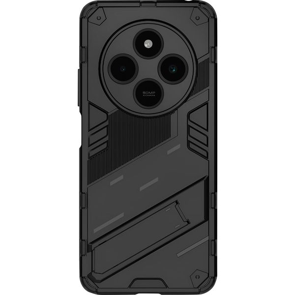 Avizar, Custodia Protettiva Antiurto Per Xiaomi Redmi 14C Con Supporto Laterale, Nero-image