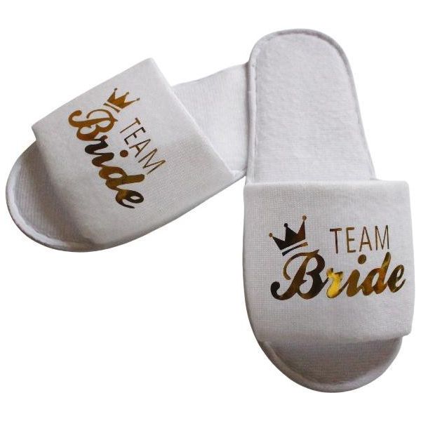 Inf Pantofole Da Sposa Bianche Con Paillettes E Per Addio Al Nubilato-image