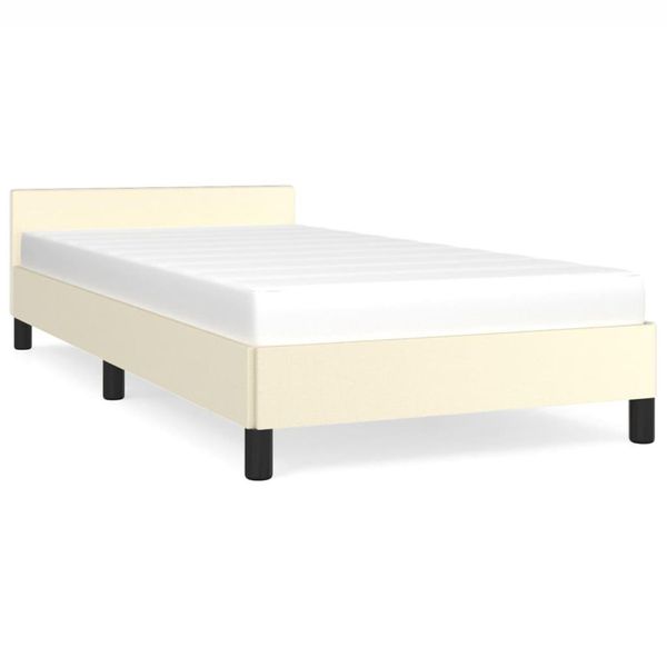 Vidaxl Struttura Letto Con Testiera Senza Materasso Crema 80X200 Cm-image