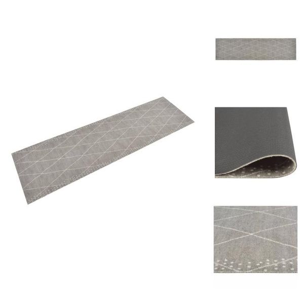 Vidaxl Tappeto Da Cucina Lavabile A Rombi 45X150 Cm Velluto - Zerbini-image