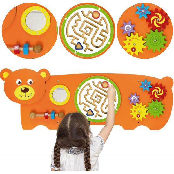 Viga Toys Orso Tavola Per La Manipolazione Sensoriale-image