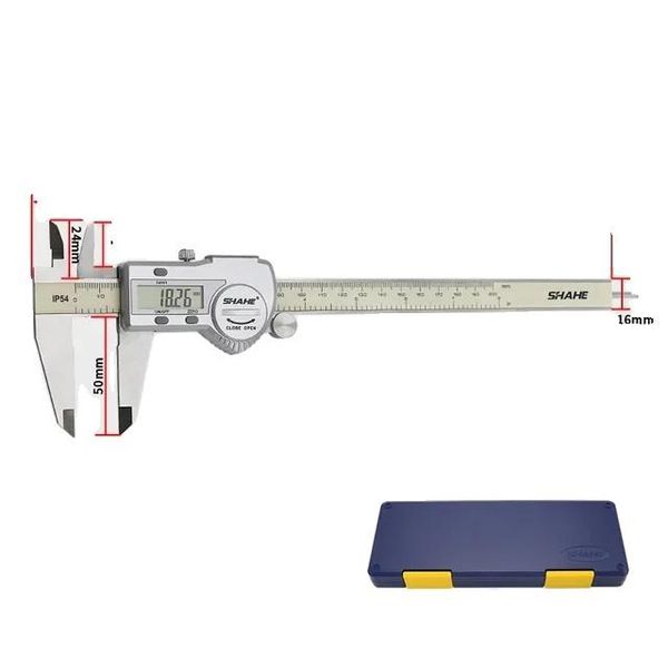 Calibro Digitale, Acciaio Inox, Impermeabile IP54, 0-200 Mm-image