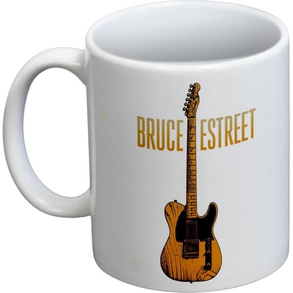 Bruce Springsteen - Tazza Da Caffè Con Chitarra PM12031 (Taglia Unica) (Bianco)-image