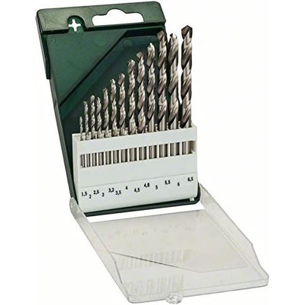 Accessori Bosch 2609255061 Set Di Punte Elicoidali In Metallo Hss 13 Pezzi Rettificati Din 338 Gambo Diritto 1 Set-image