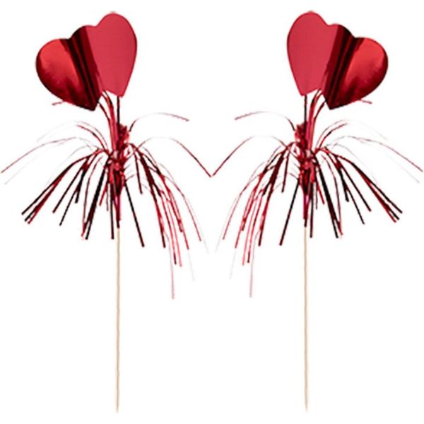Papstar Party Decoration Picker Amore Red Hearts Altezza 22Cm 100 Pezzi-image