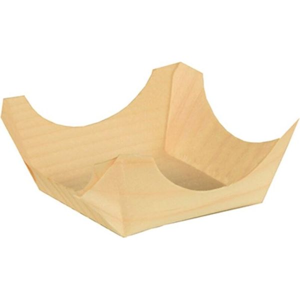 Papstar Ciotole Per Alimenti Per Le Dita In Legno Quadrato 2,5 X 6 X 6 Cm 50 Pezzi-image