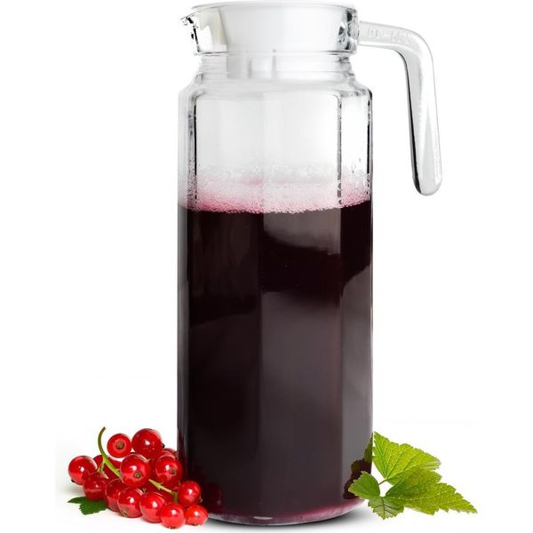 Caraffa In Vetro Da 1,1 Litri Con Coperchio Caraffa Per Il Succo Caraffa Per Il Latte Caraffa Per L'acqua-image