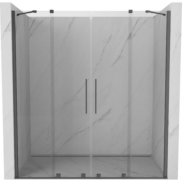Mexen Velar Duo Porte Doccia Scorrevoli 170 Cm, Trasparente, Gun Metal - 871-170-000-02-95-image