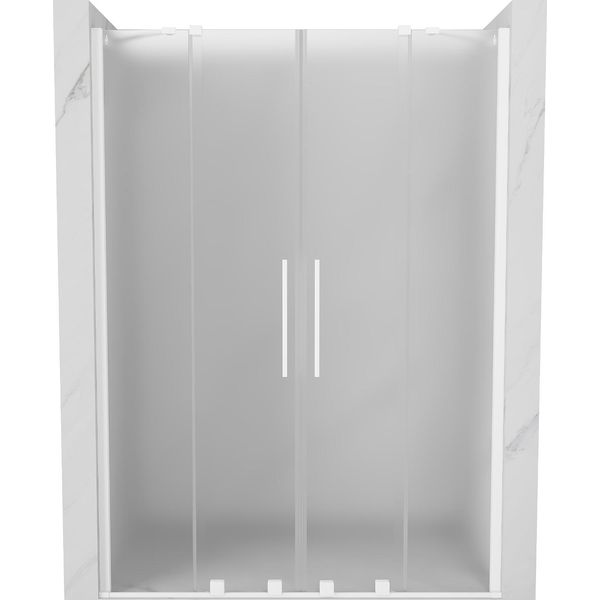 Mexen Velar Duo Porte Doccia Scorrevoli 160 Cm, Satinato, Bianco - 871-160-000-32-20-image