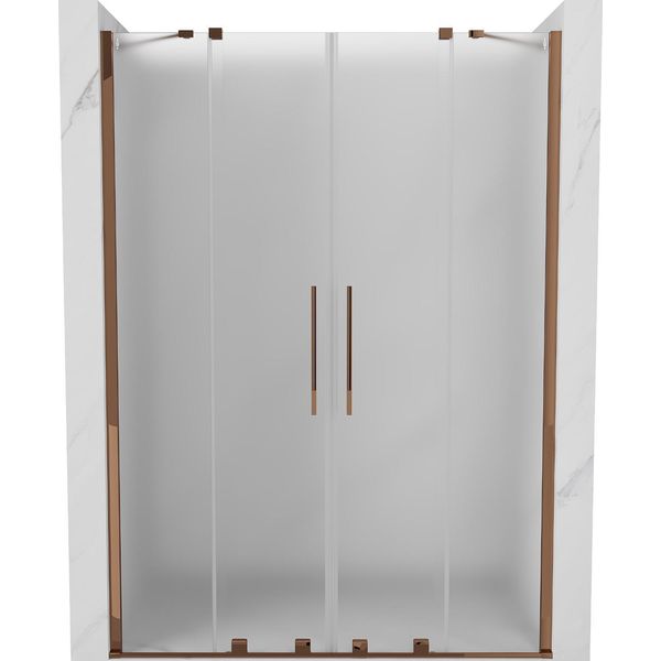 Mexen Velar Duo Porte Doccia Scorrevoli 140 Cm, Ghiaccio, Oro Rosa - 871-140-000-32-60-image