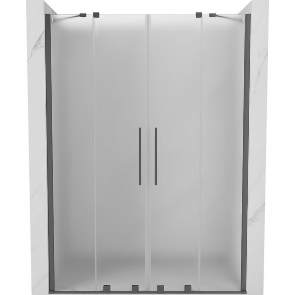 Mexen Velar Duo Porta Doccia Scorrevole 150 Cm, Brina, Gun Metal - 871-150-000-32-95-image