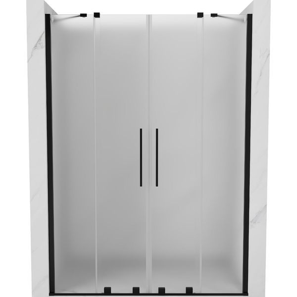 Mexen Velar Duo Porte Doccia Scorrevoli 160 Cm, Satinato, Nero - 871-160-000-32-70-image