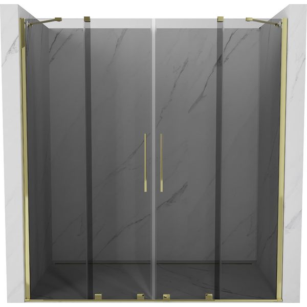 Mexen Velar Duo Porta Doccia Scorrevole 170 Cm, Grafite, Oro - 871-170-000-42-50-image