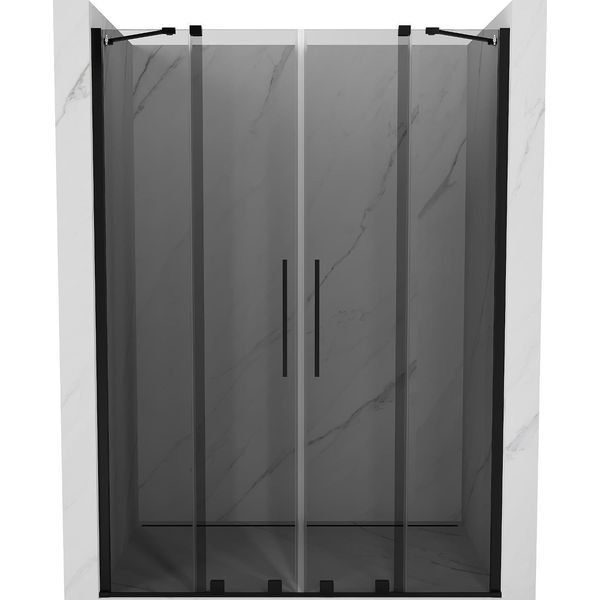 Mexen Velar Duo Porta Doccia Scorrevole 150 Cm, Grafite, Nero - 871-150-000-42-70-image