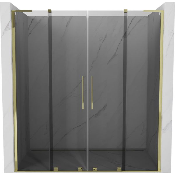 Mexen Velar L Duo Porte Doccia Scorrevoli 170 Cm, Grafite, Oro - 871-170-003-42-50-image