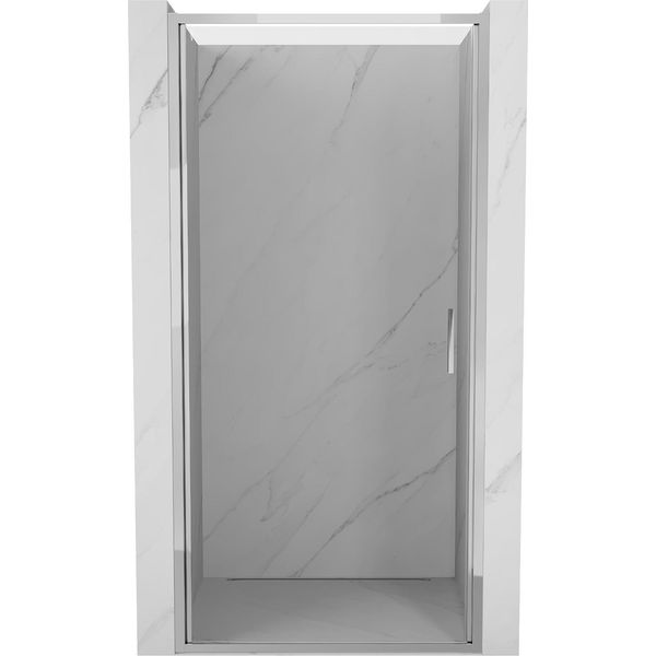 Mexen Exo Porta Doccia A Battente 80 Cm, Trasparente, Cromo - 817-080-000-01-00-image