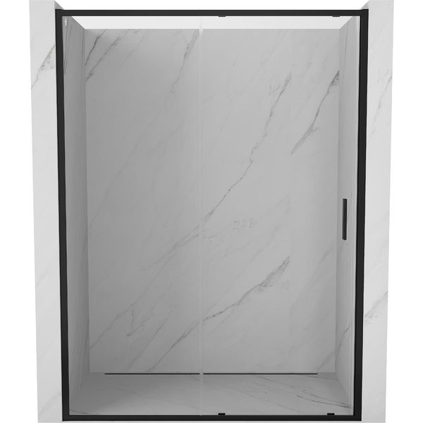 Mexen Exo Porta Doccia Scorrevole 155 Cm, Trasparente, Nero - 8151-155-000-70-00-image