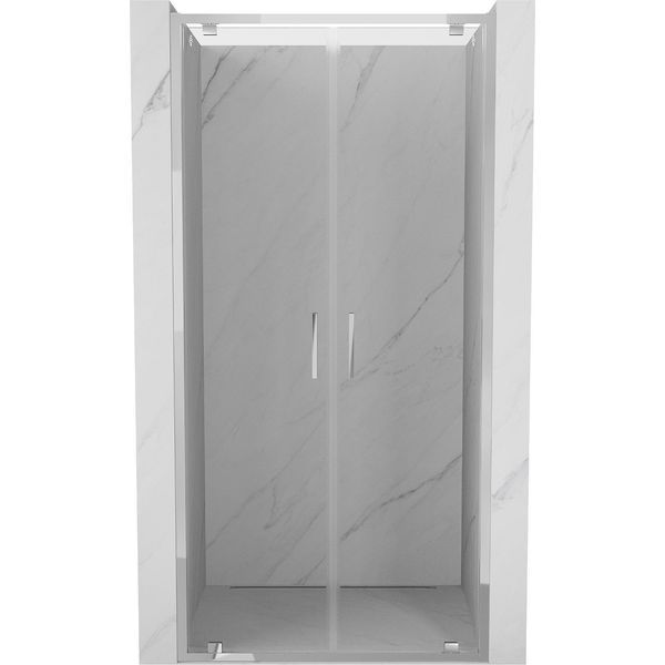 Mexen Exo Porta Doccia Doppia Battente 80 Cm, Trasparente, Cromo - 8182-080-000-01-00-image