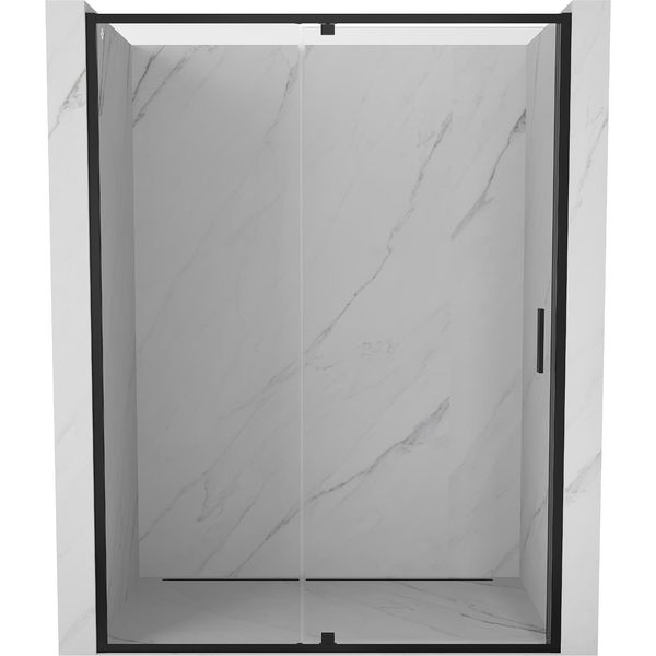 Mexen Exo Porta Doccia A Battente 160 Cm, Trasparente, Nero - 819-160-000-70-00-image