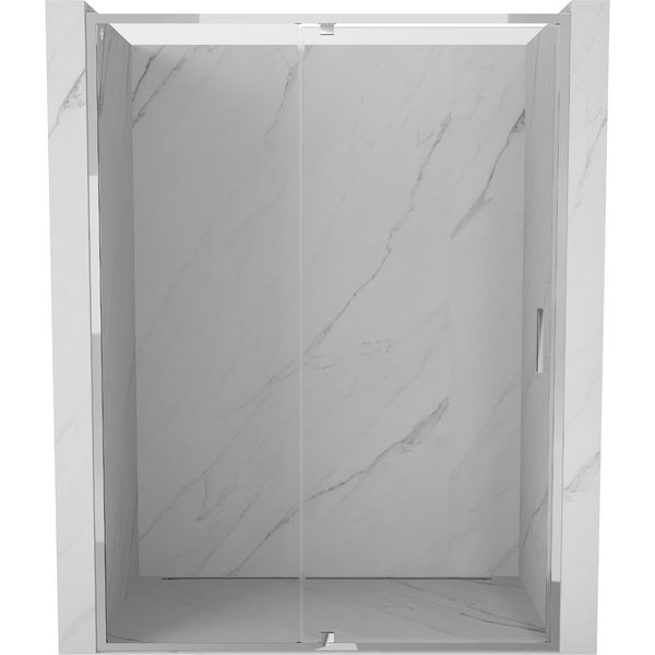 Mexen Exo Porta Doccia Battente 160 Cm, Trasparente, Cromo - 819-160-000-01-00-image