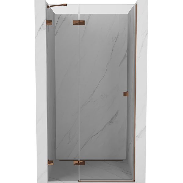 Mexen Lunar Porta Doccia A Battente Sinistra 95 Cm, Trasparente, Oro Rosa - 834-095-000-60-00-L-image