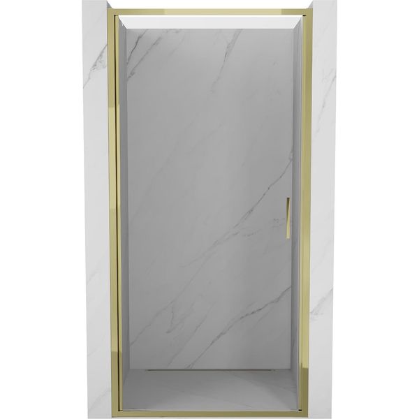Mexen Exo Porta Doccia Battente 90 Cm, Trasparente, Oro - 817-090-000-50-00-image