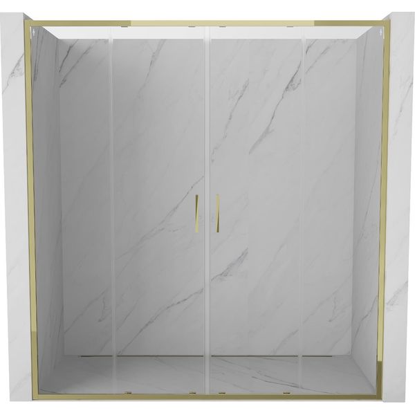 Mexen Exo Doppie Porte Doccia Scorrevoli 190 Cm, Trasparenti, Dorate - 8152-190-000-50-00-image
