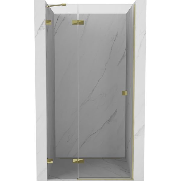 Mexen Lunar Porta Doccia Battente Sinistra 95 Cm, Trasparente, Oro - 834-095-000-50-00-L-image