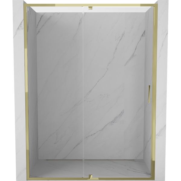 Mexen Exo Porta Doccia A Battente 155 Cm, Trasparente, Oro - 819-155-000-50-00-image