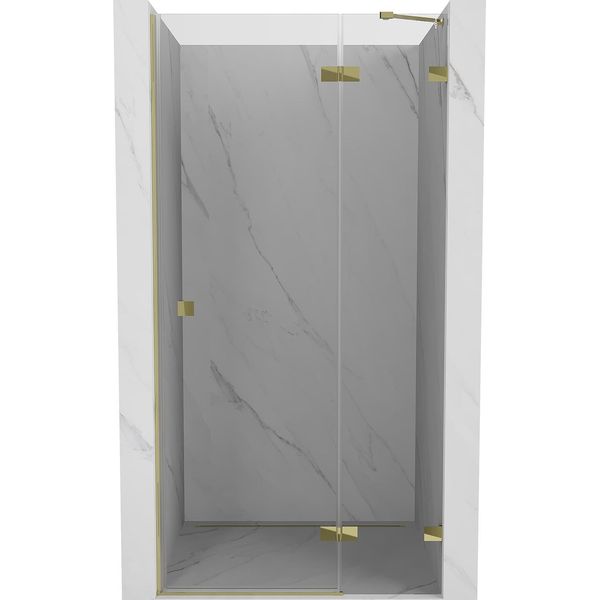 Mexen Lunar Porta Doccia A Battente Destra 115 Cm, Trasparente, Oro - 834-115-000-50-00-P-image