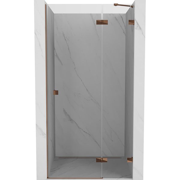 Mexen Lunar Porta Doccia A Battente Destra 95 Cm, Trasparente, Oro Rosa - 834-095-000-60-00-P-image