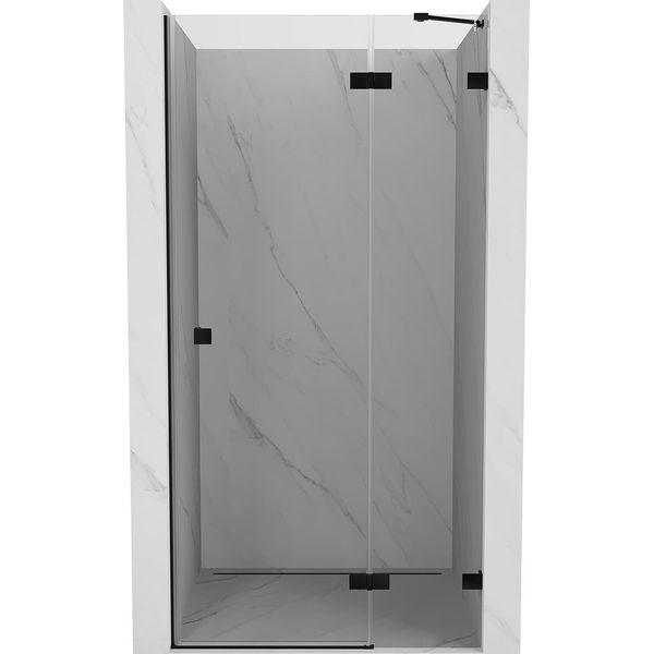 Mexen Lunar Porta Doccia A Battente Destra 95 Cm, Trasparente, Nero - 834-095-000-70-00-P-image
