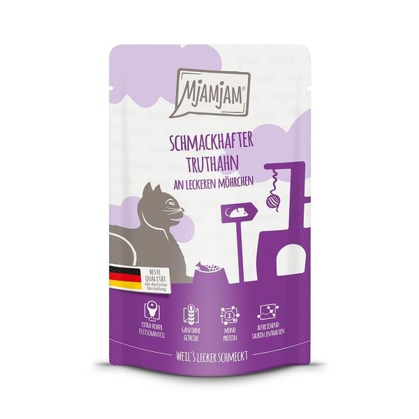 Mjamjam Quetschie Gustoso Tacchino Con Deliziose Carote 125Gx12-image