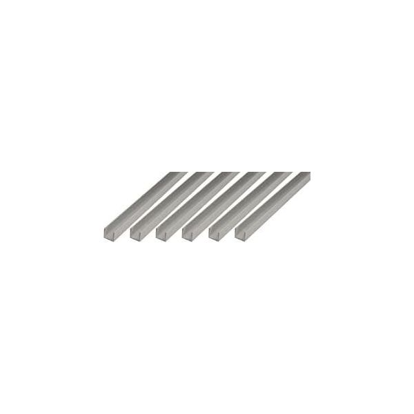 Alberts 498351 Profilo A U, Alluminio, Anodizzato Argento, 1000 X 20 X 10 Mm, Set Da 6-image