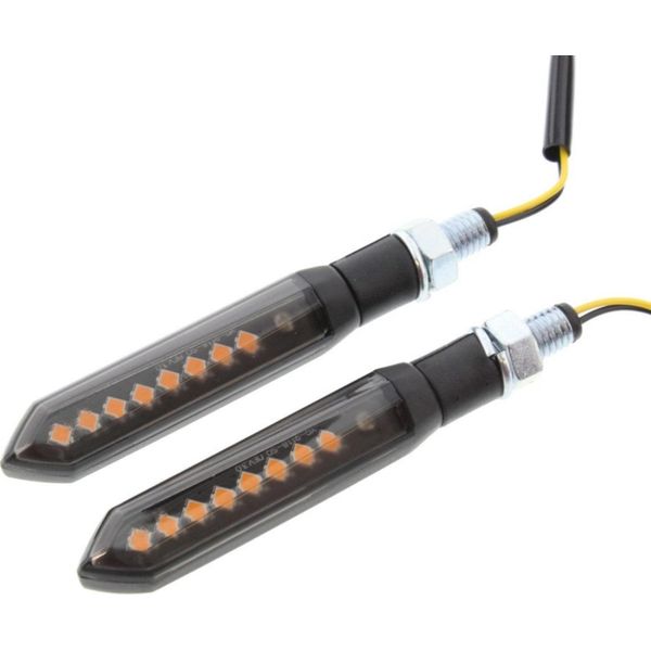 Indicatore Jmp Flat 3 Bianco Nero Con Luce Di Marcia-image